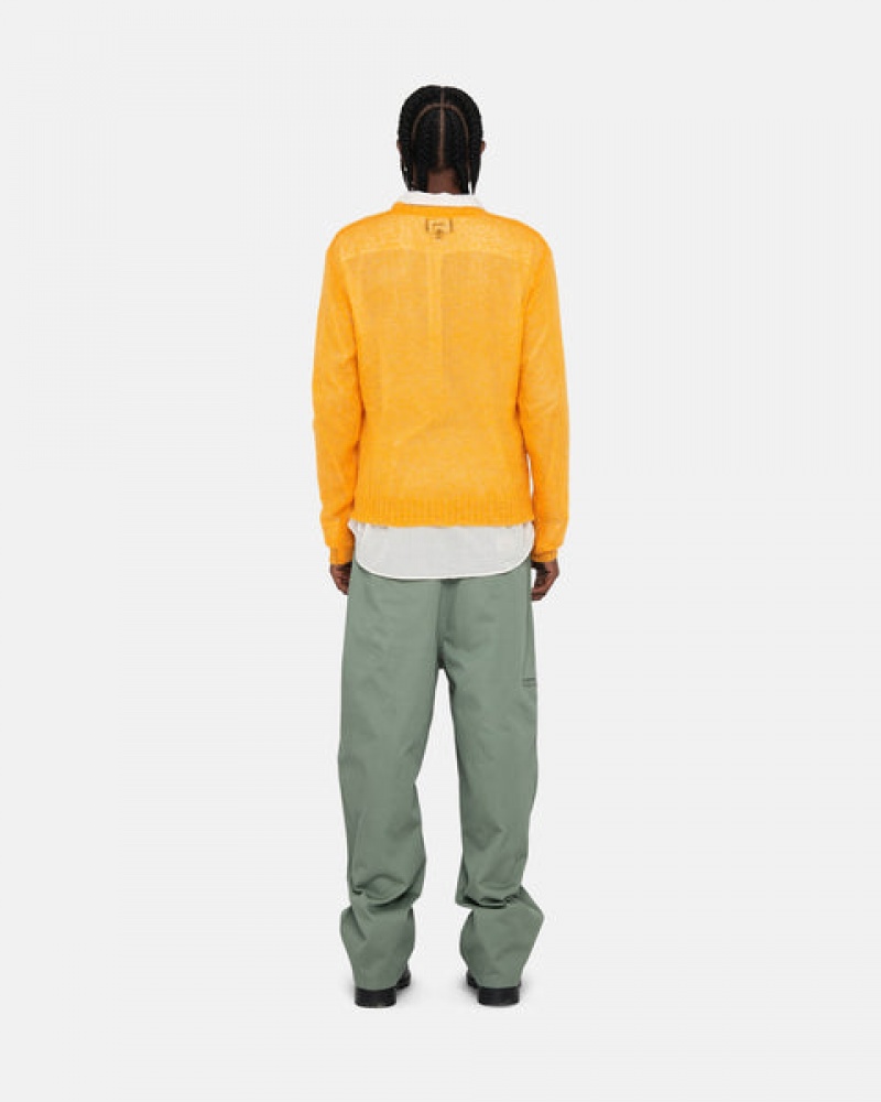 Orange Men's Stussy Loose Knit Sweaters KSA | TUJ-9850