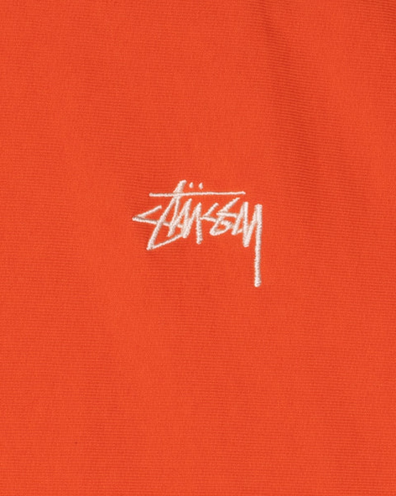 Orange Men's Stussy Overdyed Stock Logo Hoodie KSA | BHM-5267