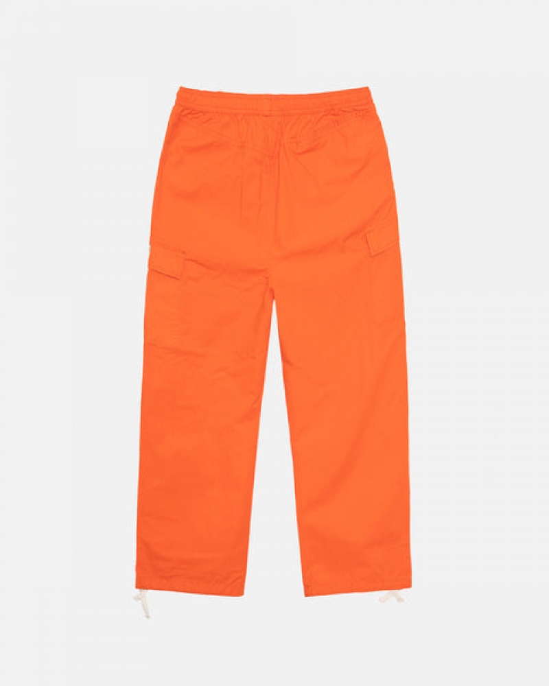 Orange Men's Stussy Ripstop Cargo Beach Pants KSA | JGE-3572