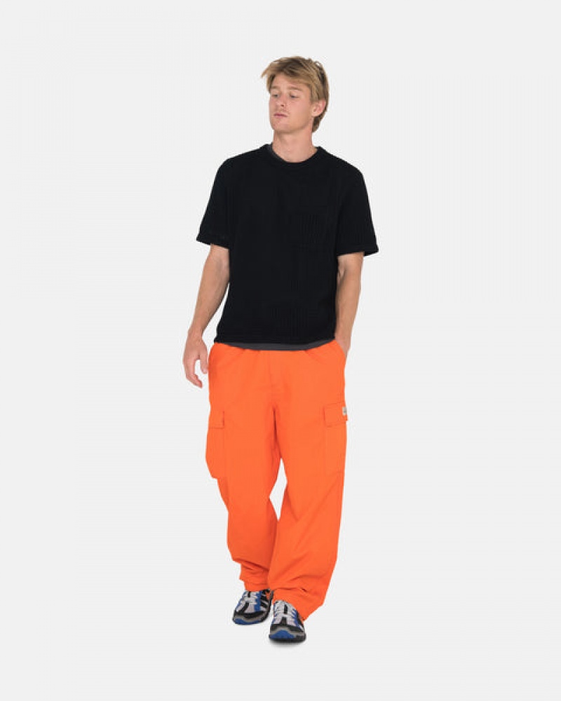 Orange Men's Stussy Ripstop Cargo Beach Pants KSA | JGE-3572