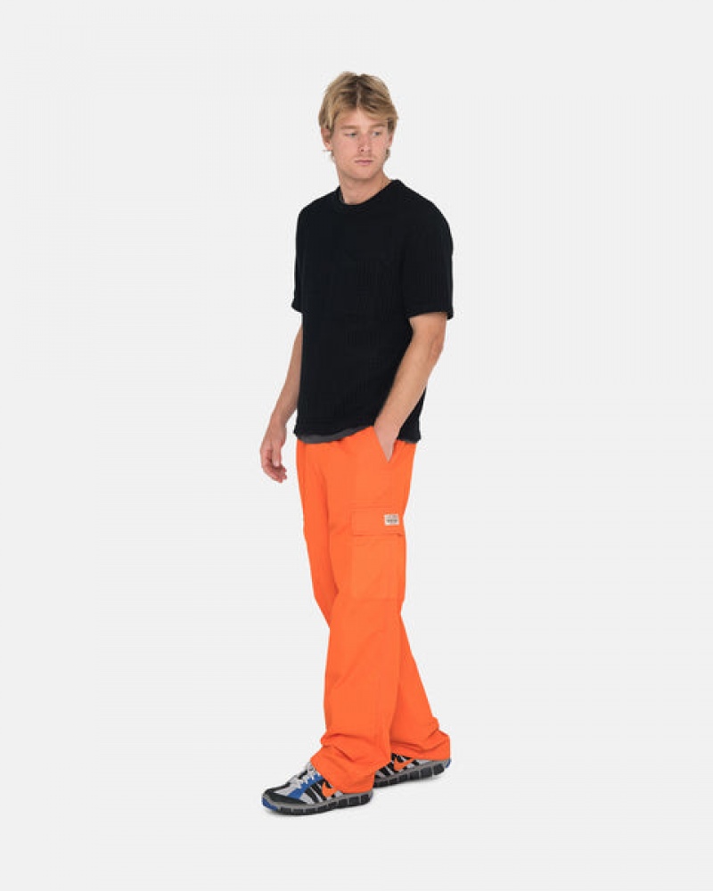 Orange Men's Stussy Ripstop Cargo Beach Pants KSA | JGE-3572