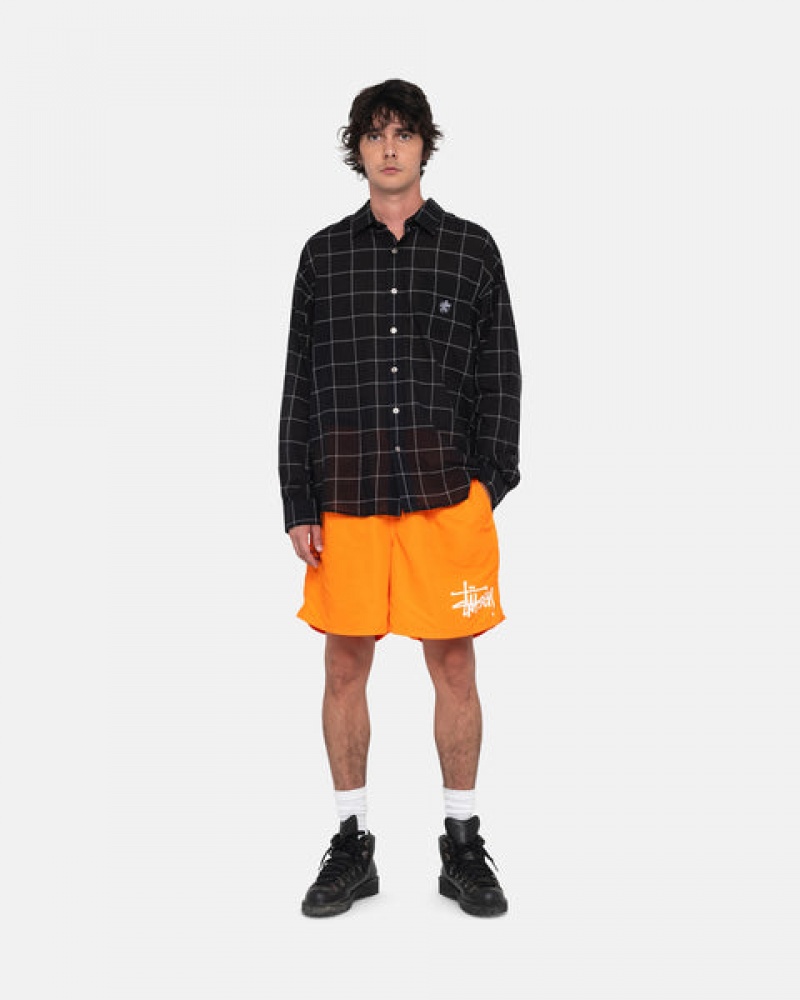 Orange Men's Stussy Water Short Big Basic Shorts KSA | KJR-9267