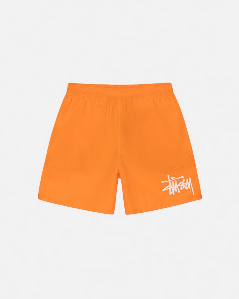 Orange Men\'s Stussy Water Short Big Basic Shorts KSA | KJR-9267