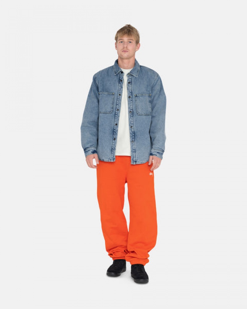 Orange Women's Stussy Overdyed Stock Logo Pant Sweatshirts KSA | PME-7210