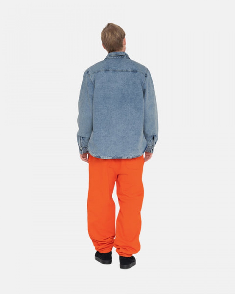 Orange Women's Stussy Overdyed Stock Logo Pant Sweatshirts KSA | PME-7210