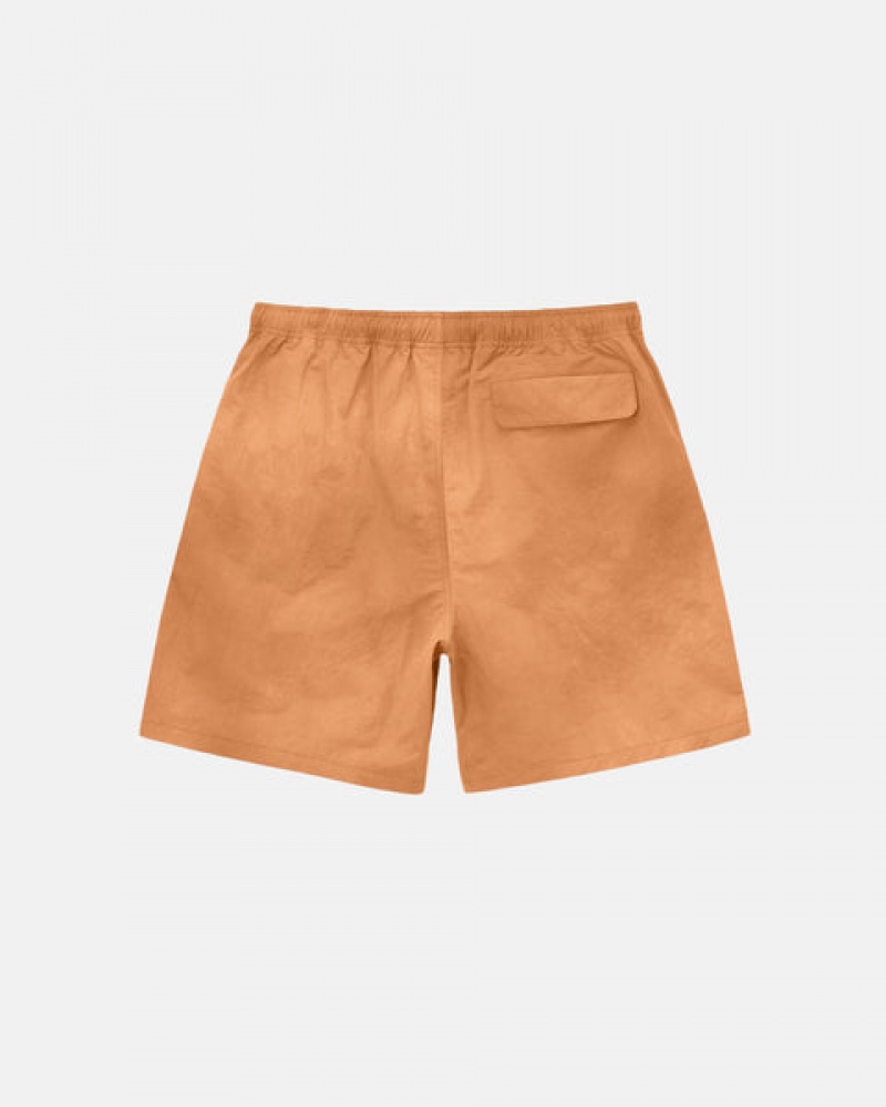 Orange Women's Stussy Wave Dye Nylon Shorts KSA | YIV-4078