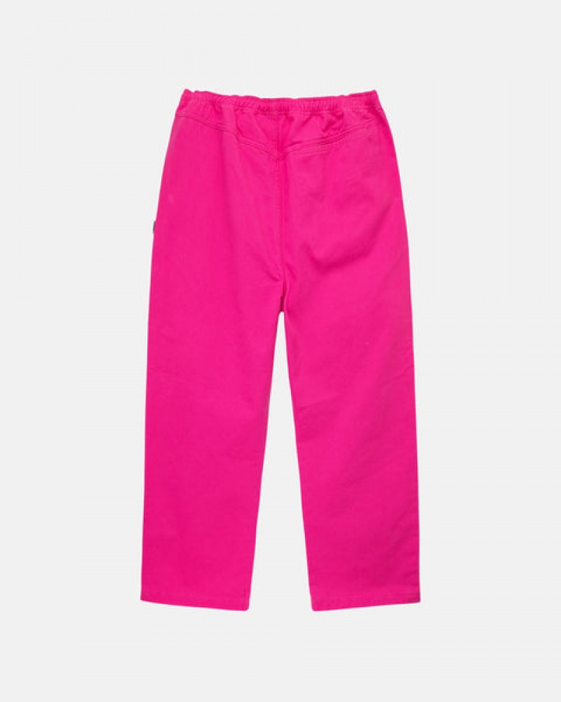 Pink Men's Stussy Brushed Beach Pants KSA | LGV-3660