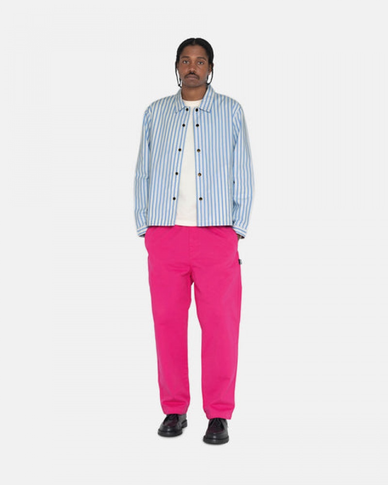 Pink Men's Stussy Brushed Beach Pants KSA | LGV-3660