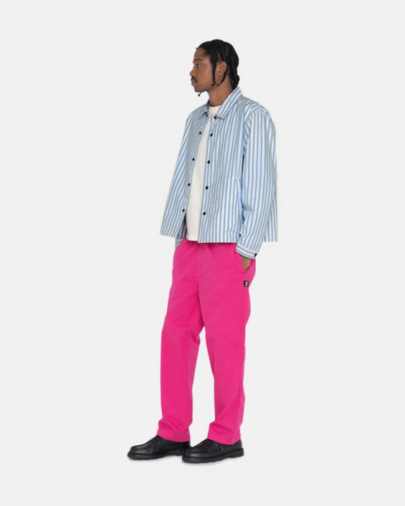 Pink Men's Stussy Brushed Beach Pants KSA | LGV-3660