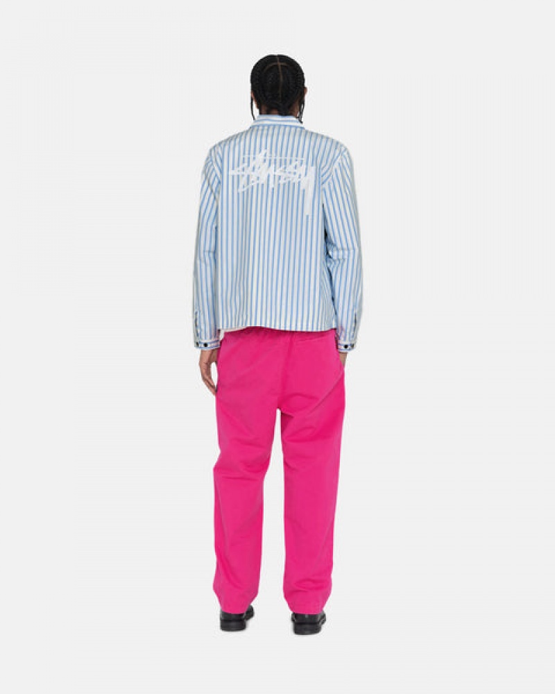 Pink Men's Stussy Brushed Beach Pants KSA | LGV-3660