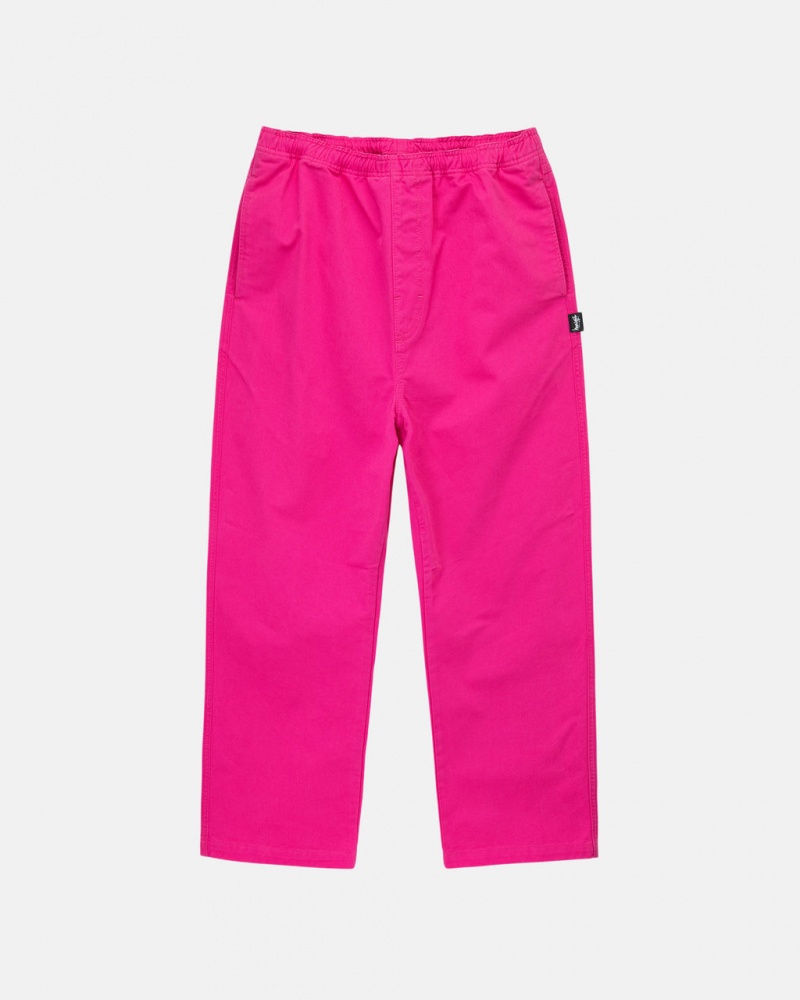 Pink Men\'s Stussy Brushed Beach Pants KSA | LGV-3660