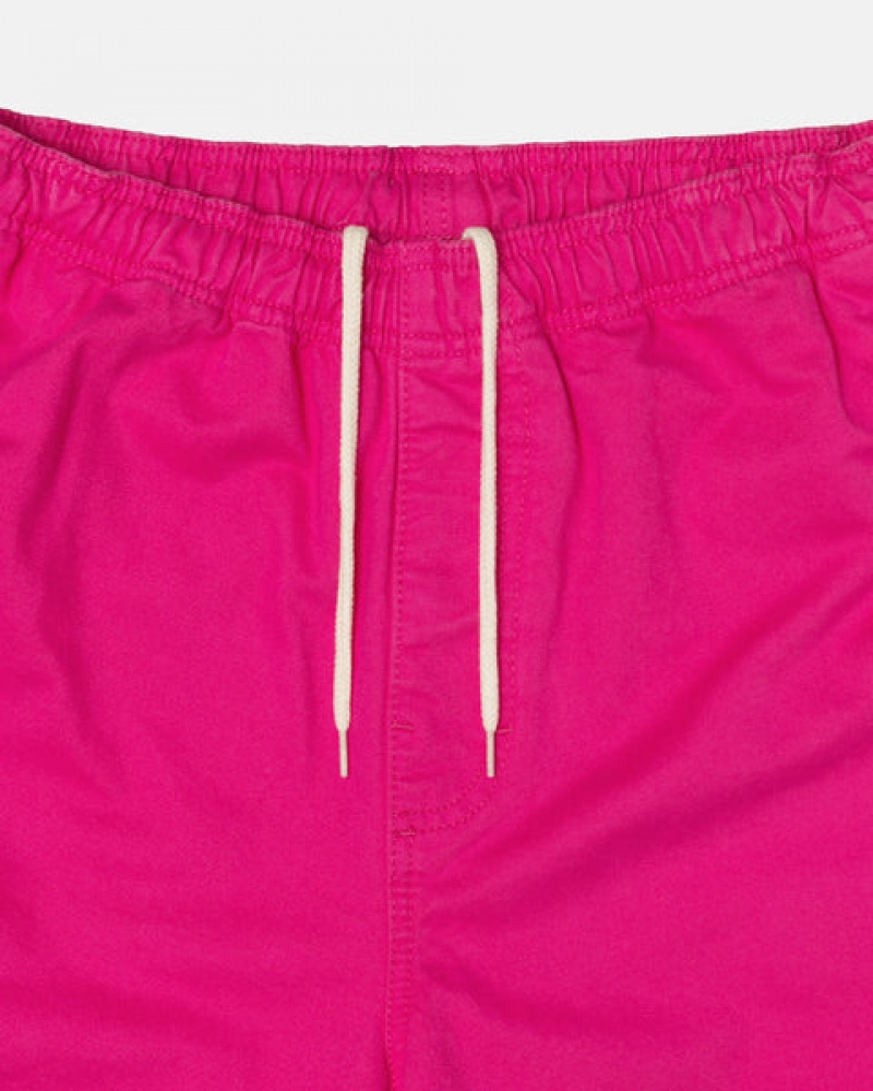 Pink Men's Stussy Brushed Beach Shorts KSA | DGF-9496