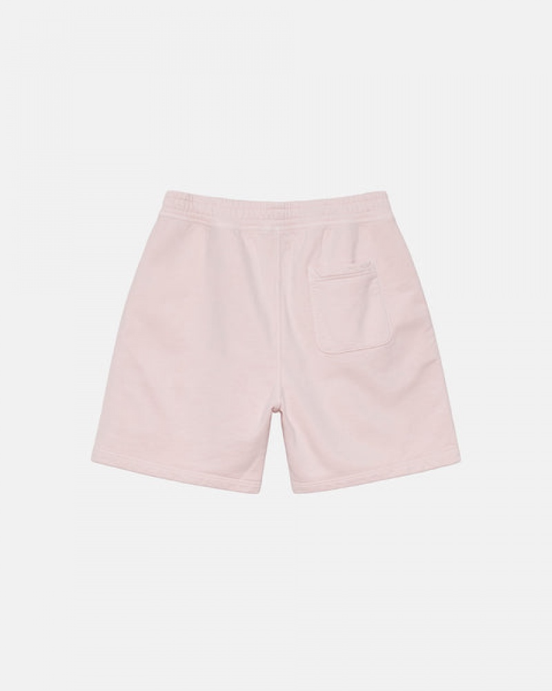 Pink Women's Stussy Overdyed Stock Logo Shorts KSA | DAW-6737