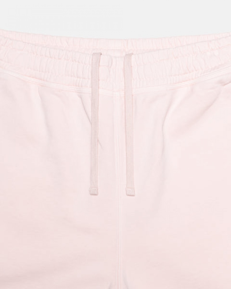 Pink Women's Stussy Overdyed Stock Logo Shorts KSA | DAW-6737