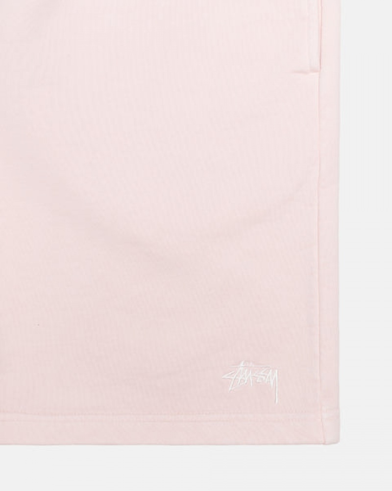 Pink Women's Stussy Overdyed Stock Logo Shorts KSA | DAW-6737