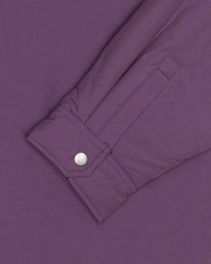 Purple Men's Stussy Padded Tech Over Shirt Jackets KSA | QNN-2822