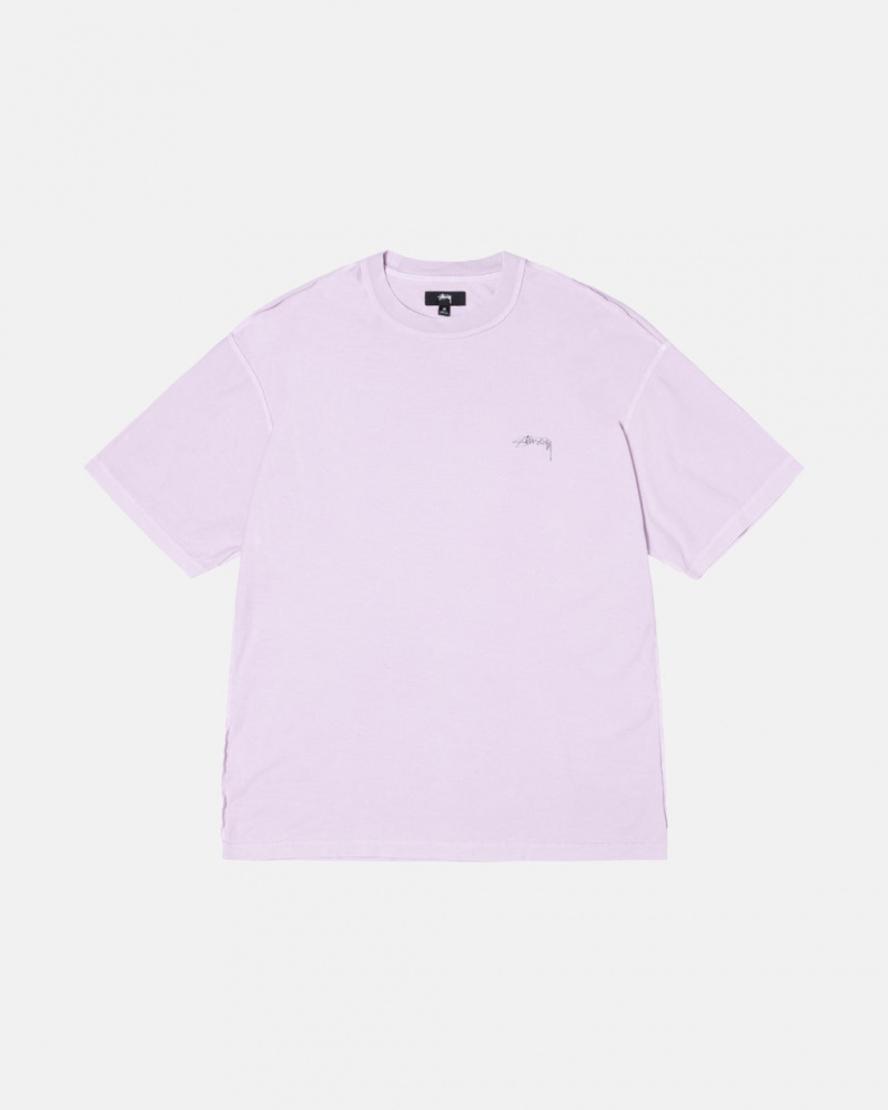 Purple Men\'s Stussy Pig. Dyed Inside Out Crew Tops KSA | YTY-6048