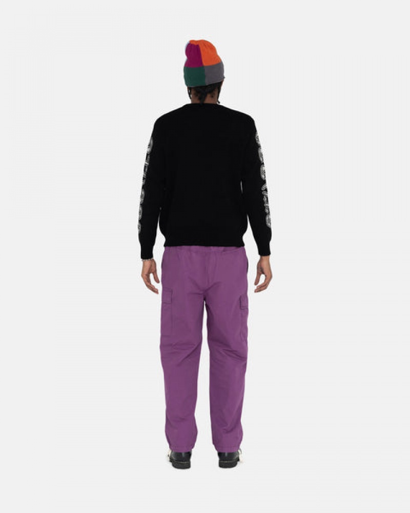 Purple Men's Stussy Ripstop Cargo Beach Pants KSA | CXW-2257