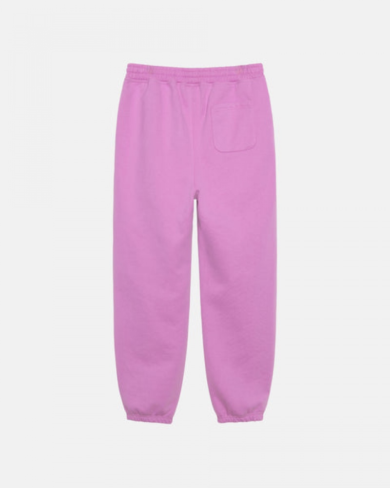 Purple Men's Stussy Stock Logo Sweatpants KSA | KTH-9426