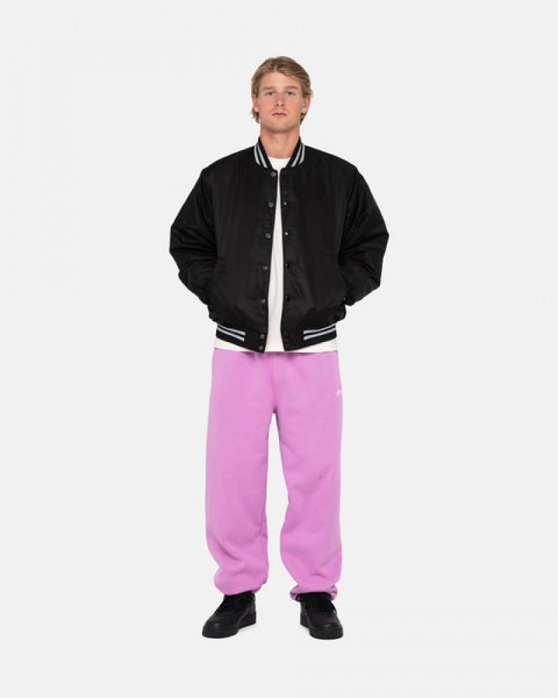 Purple Men's Stussy Stock Logo Sweatpants KSA | KTH-9426