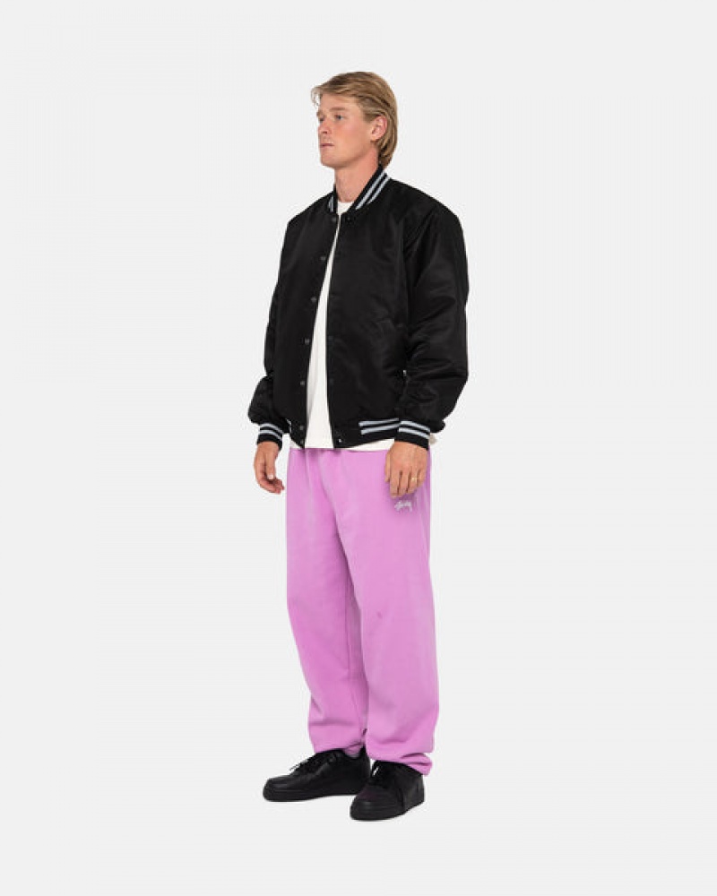 Purple Men's Stussy Stock Logo Sweatpants KSA | KTH-9426