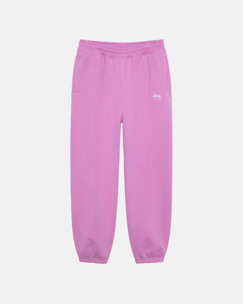 Purple Men\'s Stussy Stock Logo Sweatpants KSA | KTH-9426