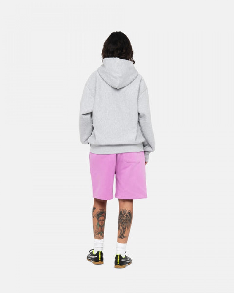 Purple Men's Stussy Stock Logo Sweatshorts KSA | YYY-5422