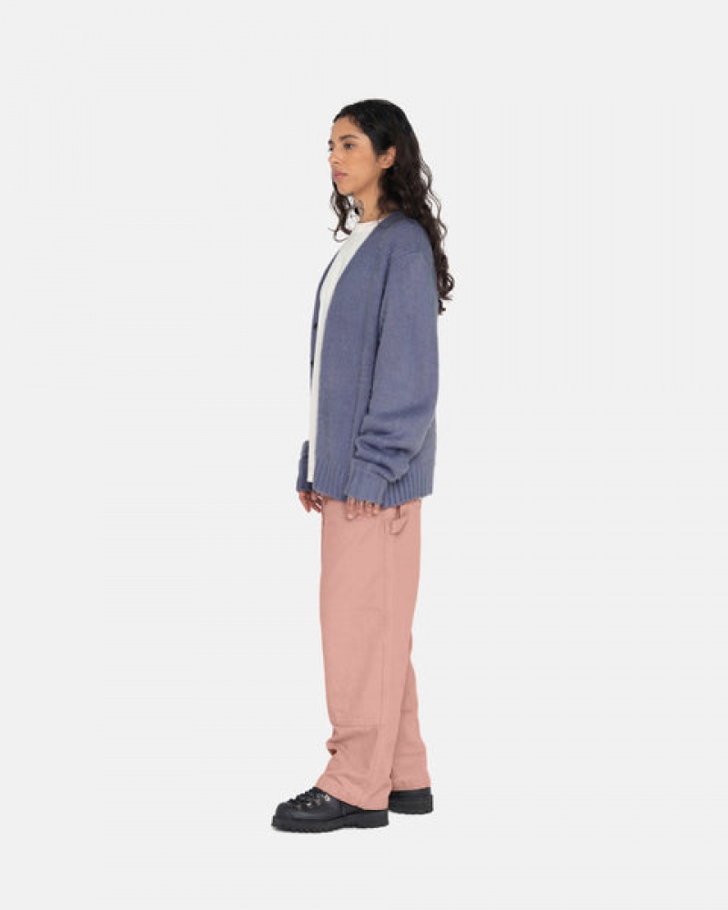 Purple Women's Stussy Brushed Cardigan Sweaters KSA | QTJ-9777