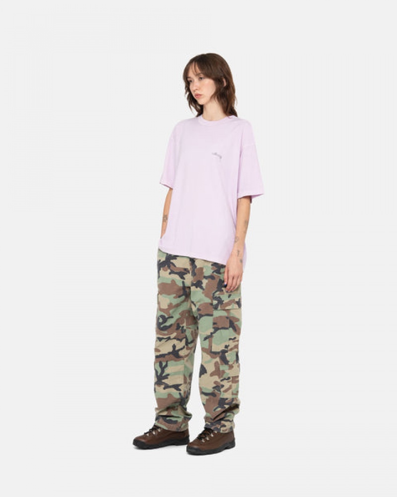 Purple Women's Stussy Pig. Dyed Inside Out Crew Tees KSA | HVJ-1210