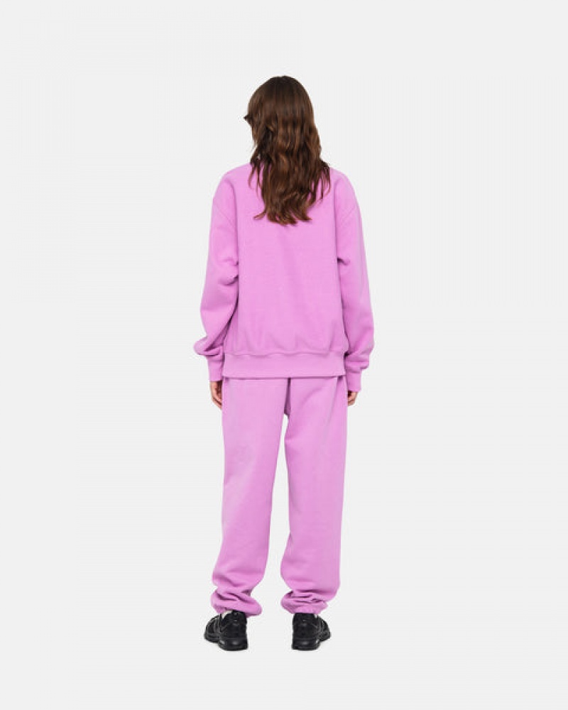 Purple Women's Stussy Stock Logo Sweatpants KSA | LWE-7551