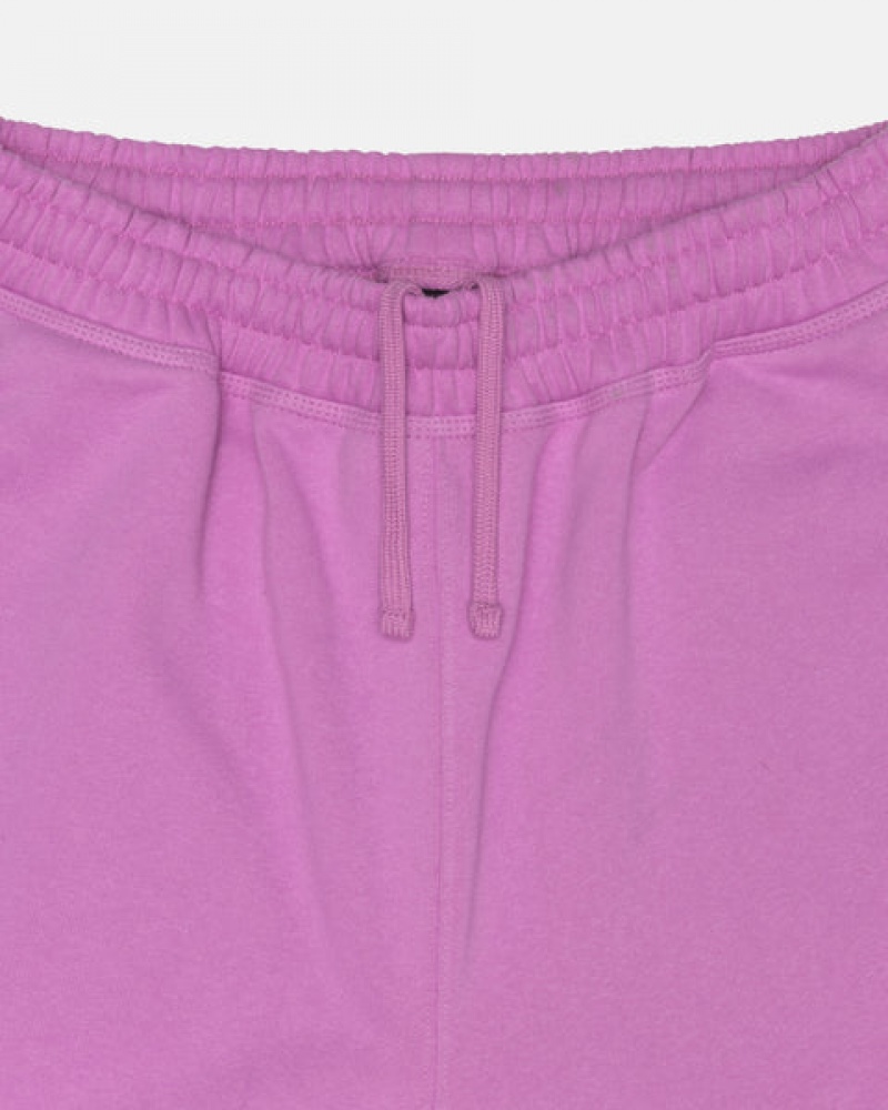 Purple Women's Stussy Stock Logo Sweatshort Shorts KSA | YAI-9192