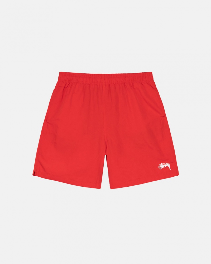 Red Men\'s Stussy Stock Water Short Swimwear KSA | XFF-0480