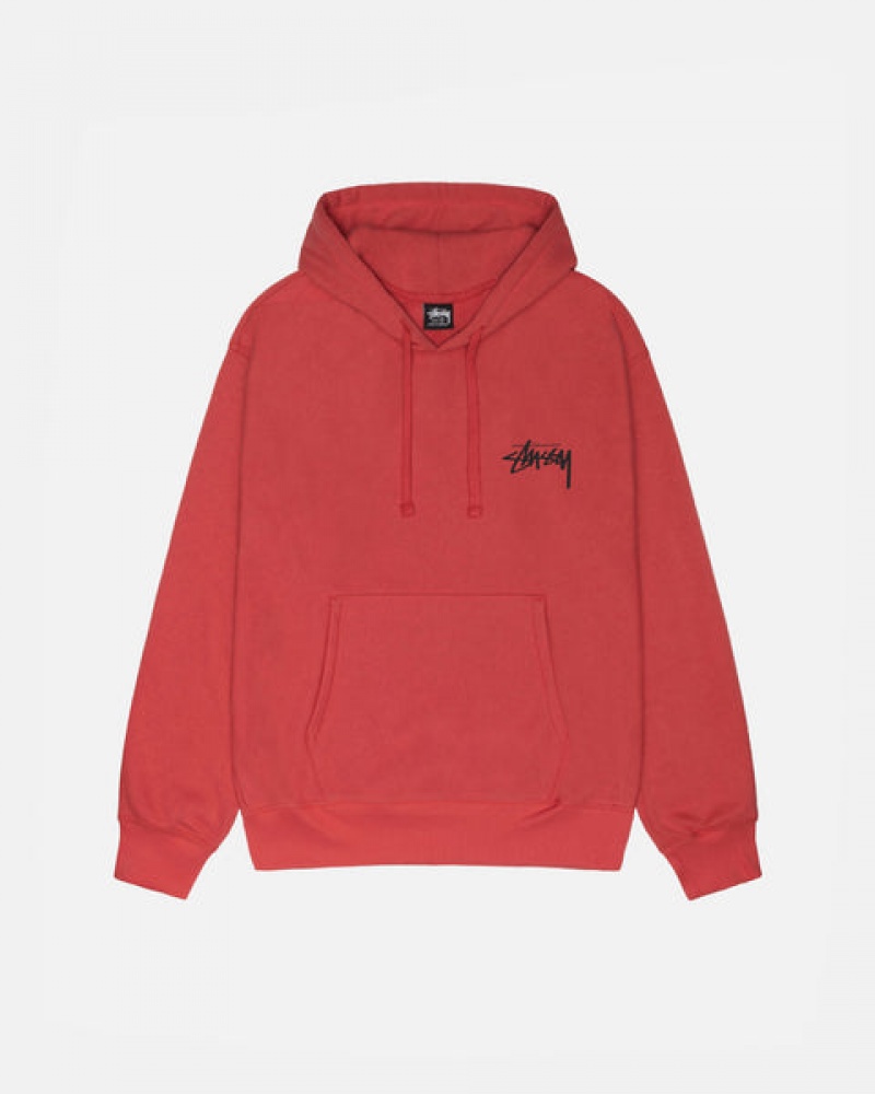 Red Women's Stussy Skate Tough Hoodie KSA | ADV-7282