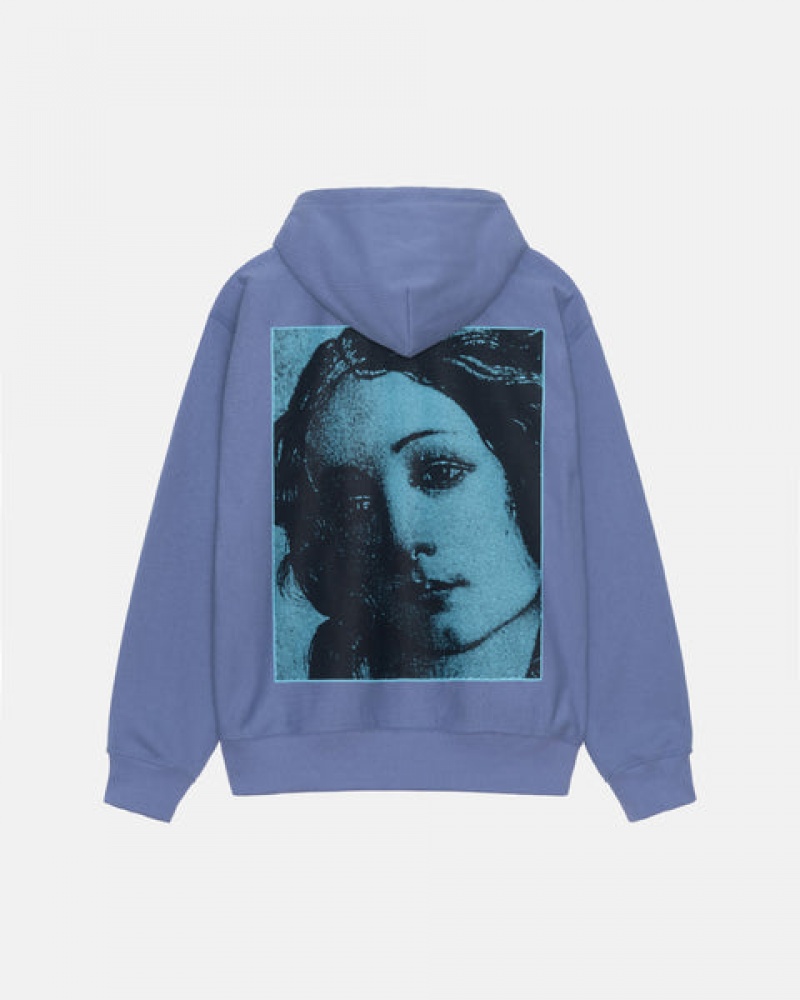 Royal Blue Women's Stussy Venus Zip Hood Sweatshirts KSA | FKH-2592