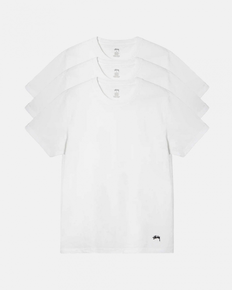 White Men\'s Stussy Stussy Undershirt Shirts KSA | PSF-2712