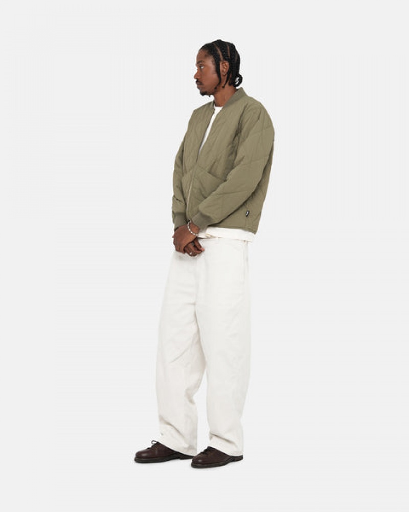 White Men's Stussy Workgear Trouser Twill Pants KSA | KGC-3917