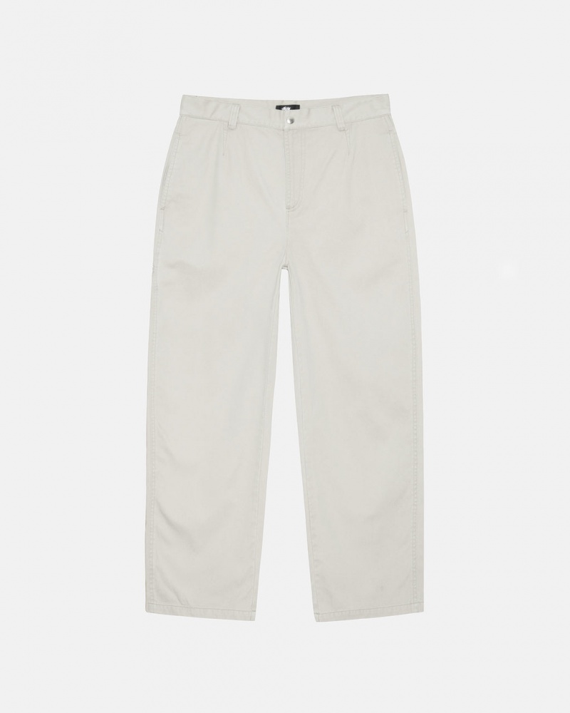 White Men\'s Stussy Workgear Trouser Twill Pants KSA | KGC-3917