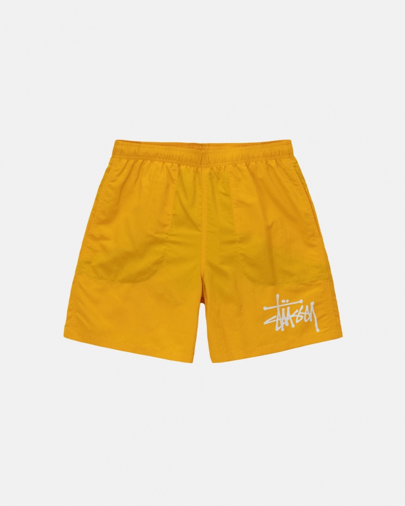 Yellow Men\'s Stussy Big Basic Water Short Swimwear KSA | YIE-8830