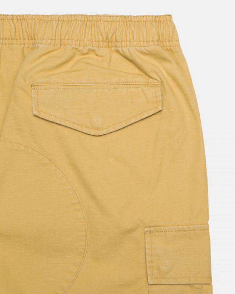 Yellow Men's Stussy Ripstop Cargo Beach Shorts KSA | GPP-2561