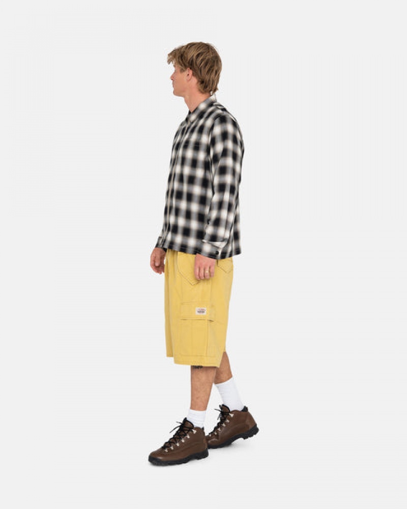 Yellow Men's Stussy Ripstop Cargo Beach Shorts KSA | GPP-2561