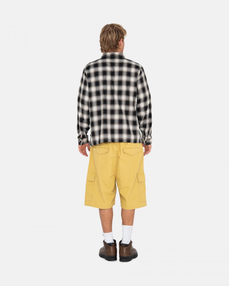 Yellow Men's Stussy Ripstop Cargo Beach Shorts KSA | GPP-2561