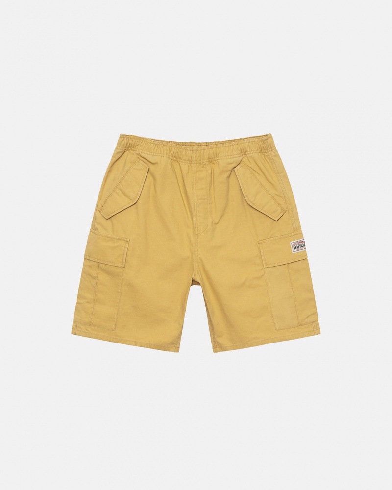 Yellow Men\'s Stussy Ripstop Cargo Beach Shorts KSA | GPP-2561