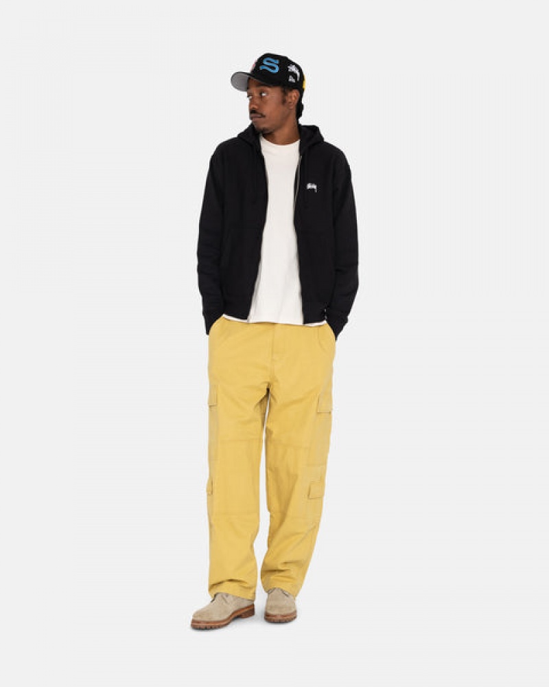 Yellow Men's Stussy Ripstop Surplus Cargo Pants KSA | BMP-4196