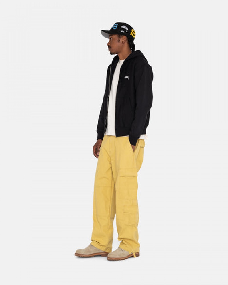 Yellow Men's Stussy Ripstop Surplus Cargo Pants KSA | BMP-4196