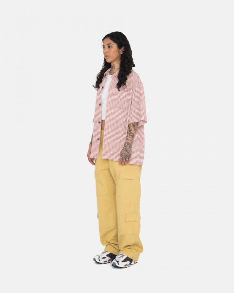 Yellow Men's Stussy Ripstop Surplus Cargo Pants KSA | BMP-4196