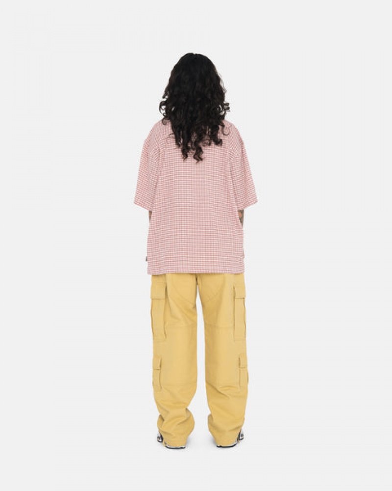 Yellow Men's Stussy Ripstop Surplus Cargo Pants KSA | BMP-4196