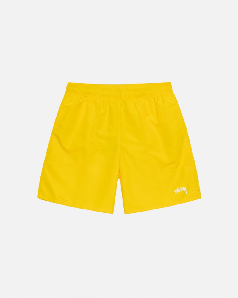 Yellow Men\'s Stussy Water Short Stock Shorts KSA | BFN-3528