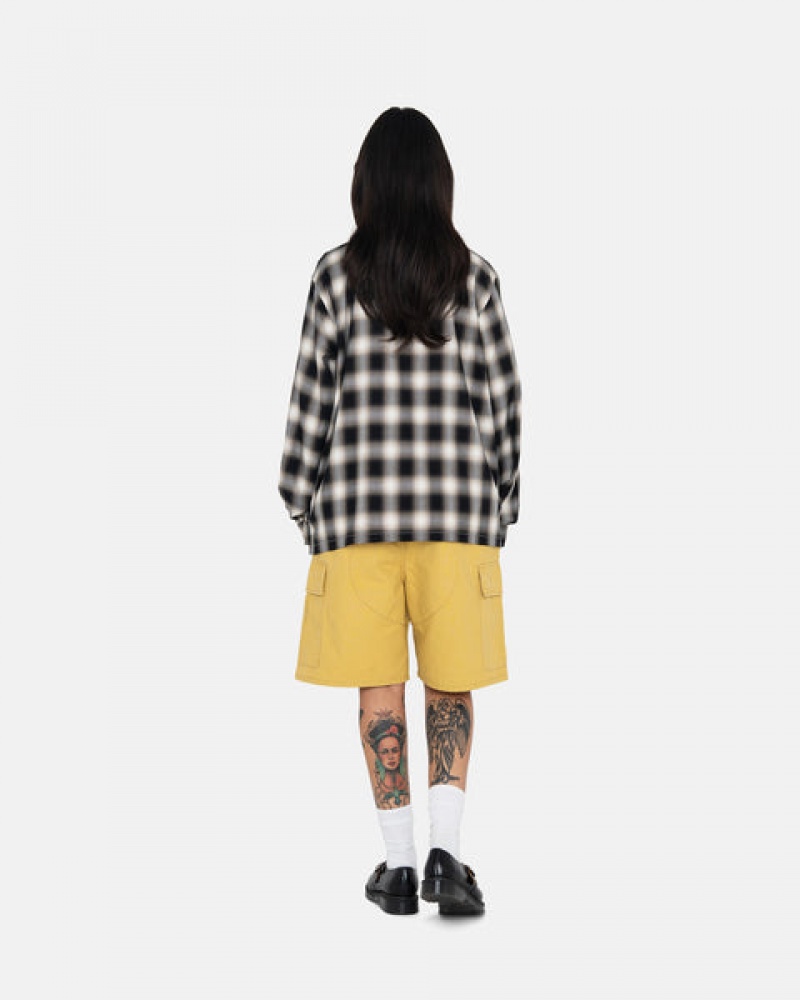 Yellow Women's Stussy Ripstop Cargo Beach Shorts KSA | SVE-4890