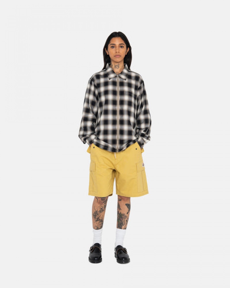 Yellow Women's Stussy Ripstop Cargo Beach Shorts KSA | SVE-4890